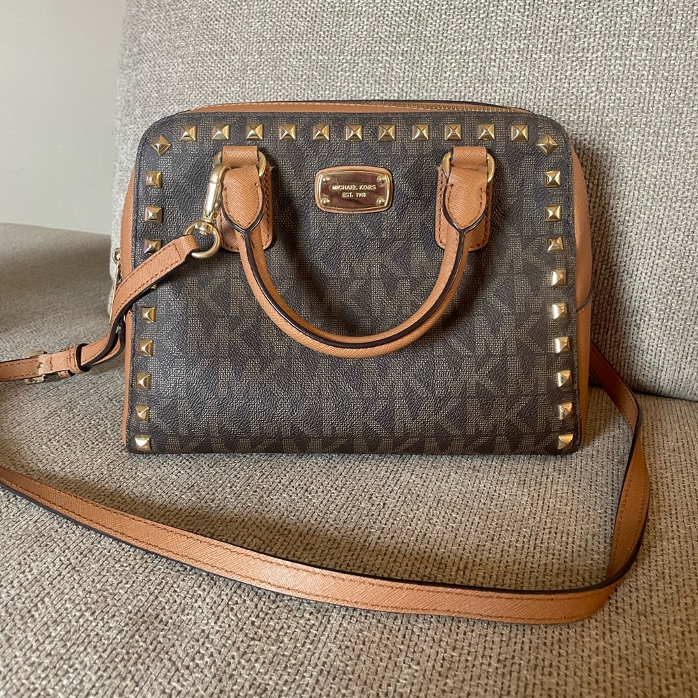 Michael Kors Sandrine Stud Sachel/Crossbody